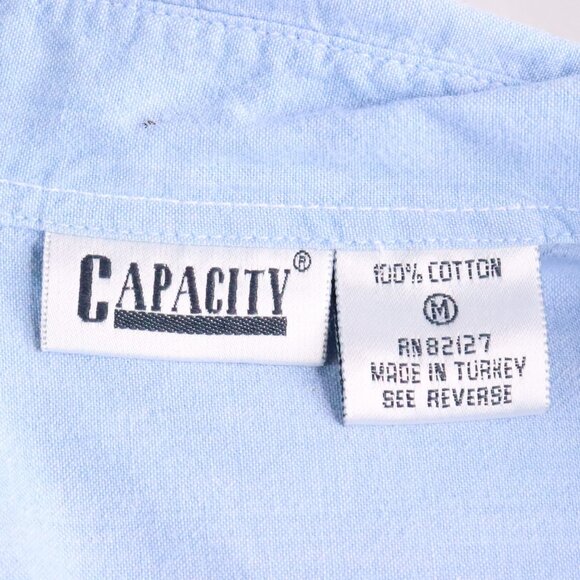 Vintage Capacity Women's M/L 90's Cotton Denim Button-Up Embroidered Shirt - Picture 10 of 12